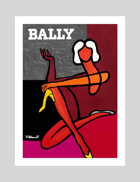 Bally sitting woman art print