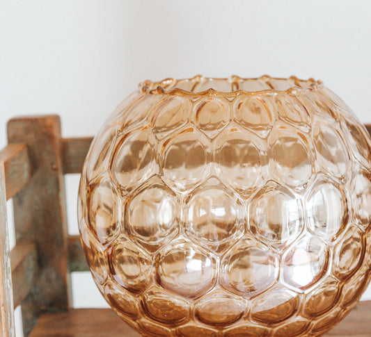 Vintage Glass Candle Holder
