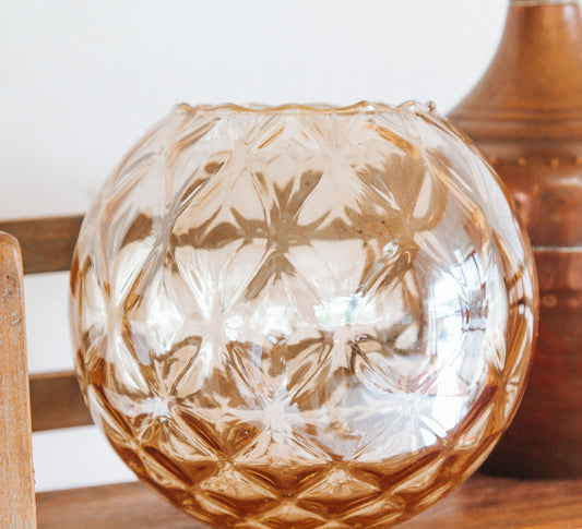 Vintage Glass Candle Holder