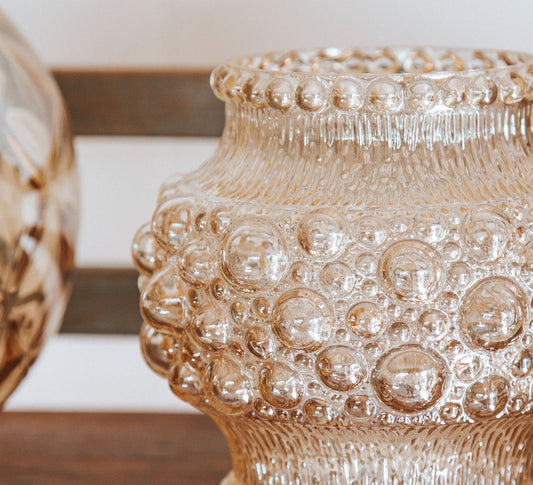 Vintage Glass Candle Holder