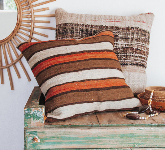 vintage boho turkish kilim cushion