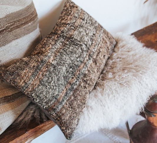 vintage boho turkish kilim cushion