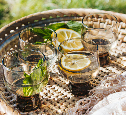 Vintage Smoked Glasses 125ml - Set of 4