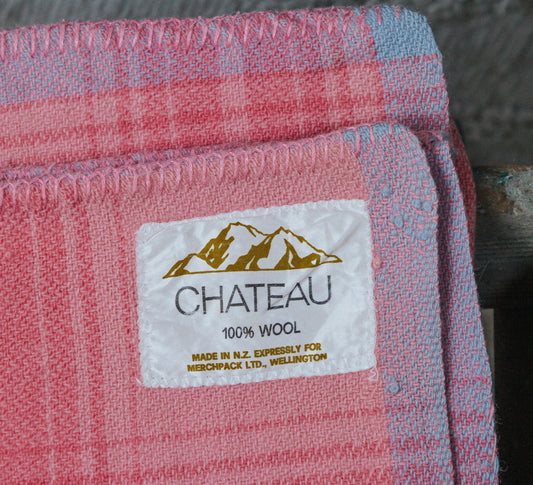 vintage retro boho woollen blanket throw made in NZ by Onehunga mosgiel dunedin