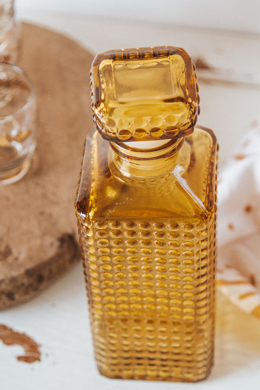 Vintage Ambergold Hobnail Decanter