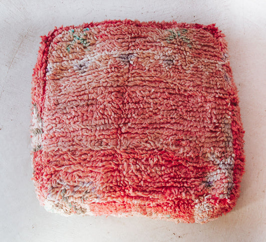 vintage boho moroccan boujaad wool floor cushion pouf