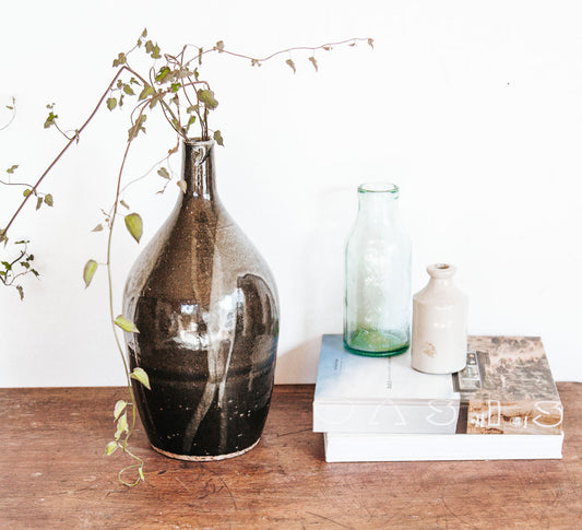 vintage boho studio pottery vase