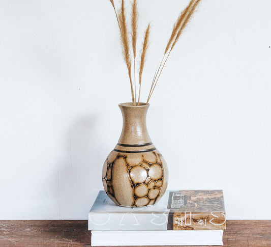 vintage boho studio pottery vase