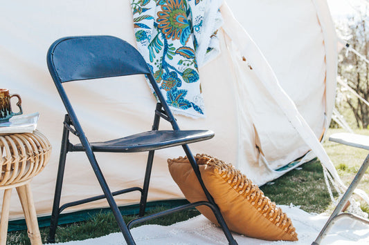vintage recycled iron folding chair made in india