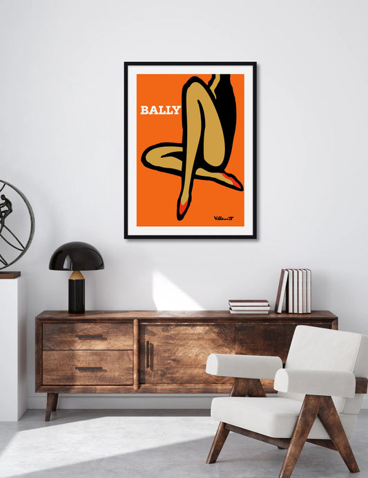 Bally Orange Villemot Art Print