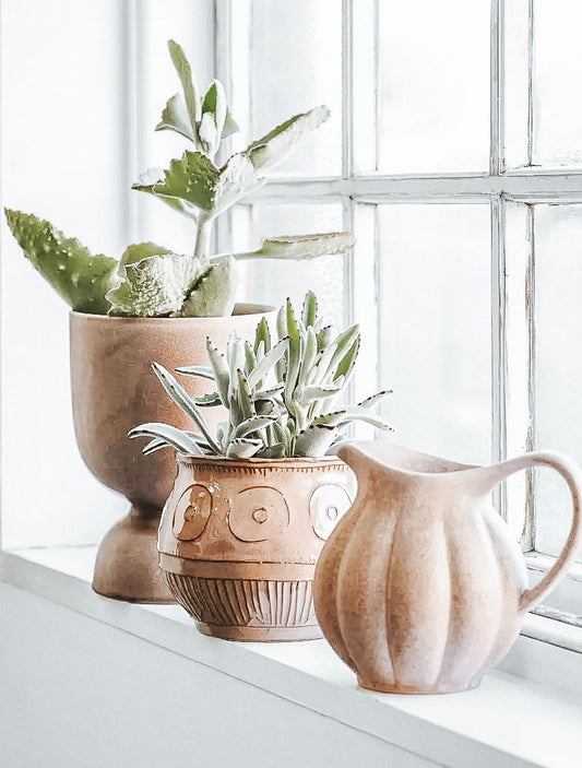 boho madam stoltz ash rose stoneware flower planter pot