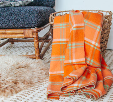 vintage retro  nz wool woollen Napier coronet bed blanket