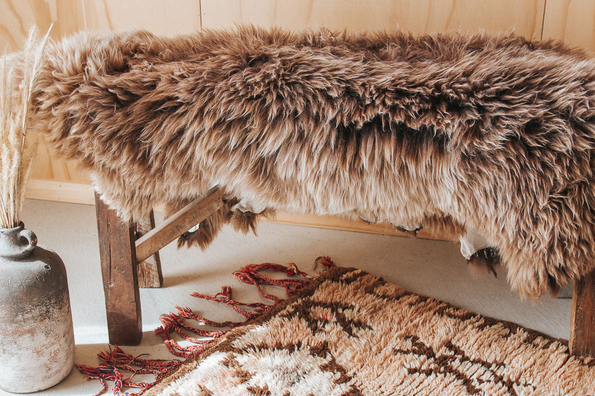 nz rustic longwool sheepskins organically shaped