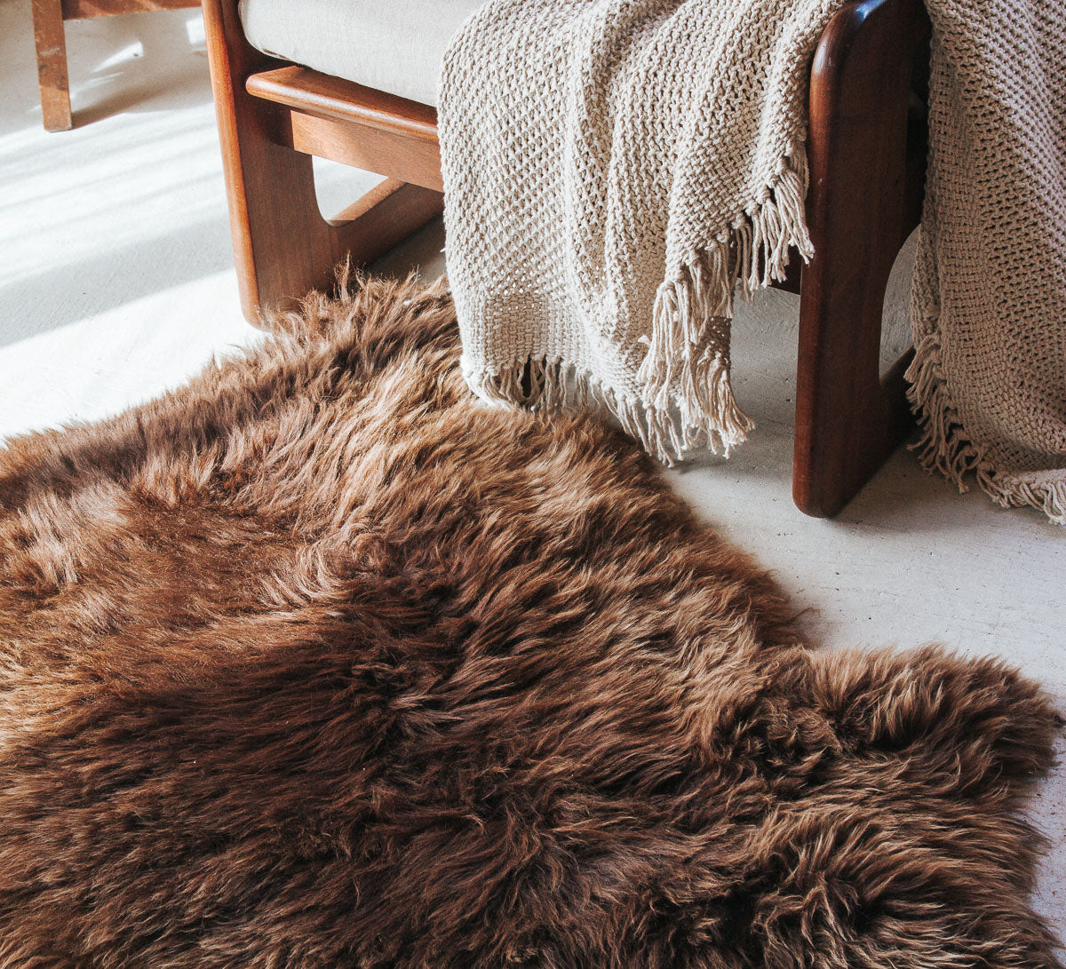 nz rustic longwool sheepskins organically shaped