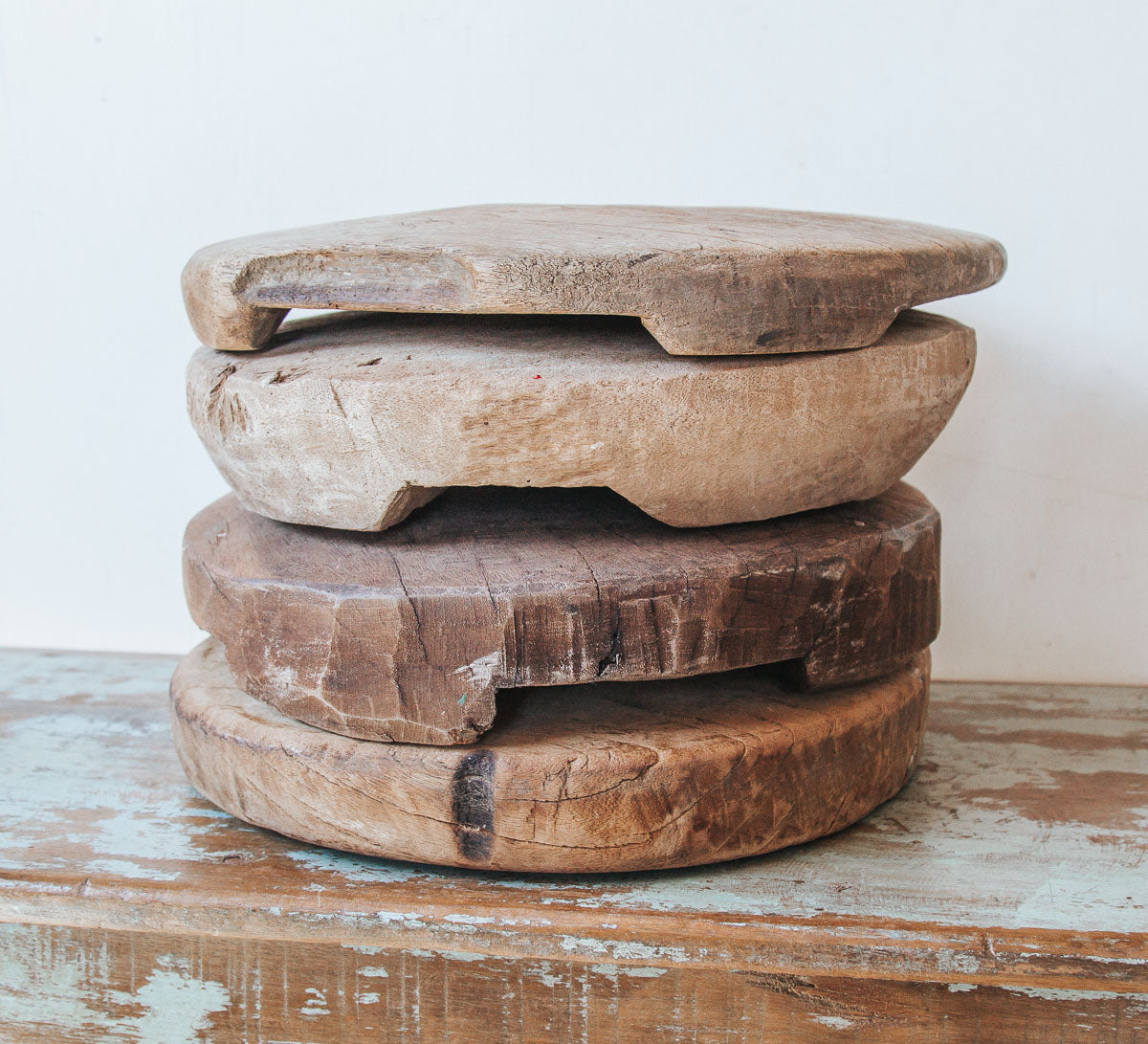 vintage indian chapati chopping board