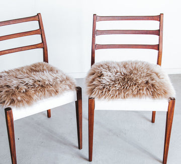 Natural NZ Sheepskin Seat Pads - Caramel