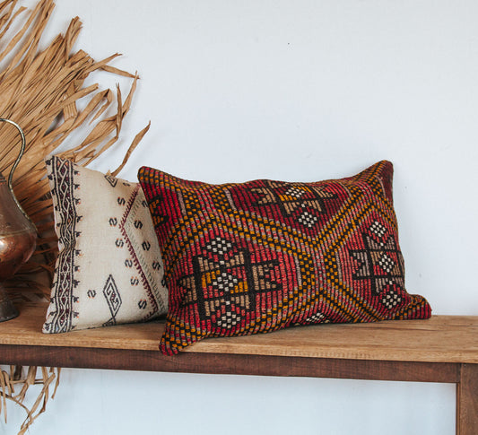vintage boho turkish kilim couch bed cushion pillow