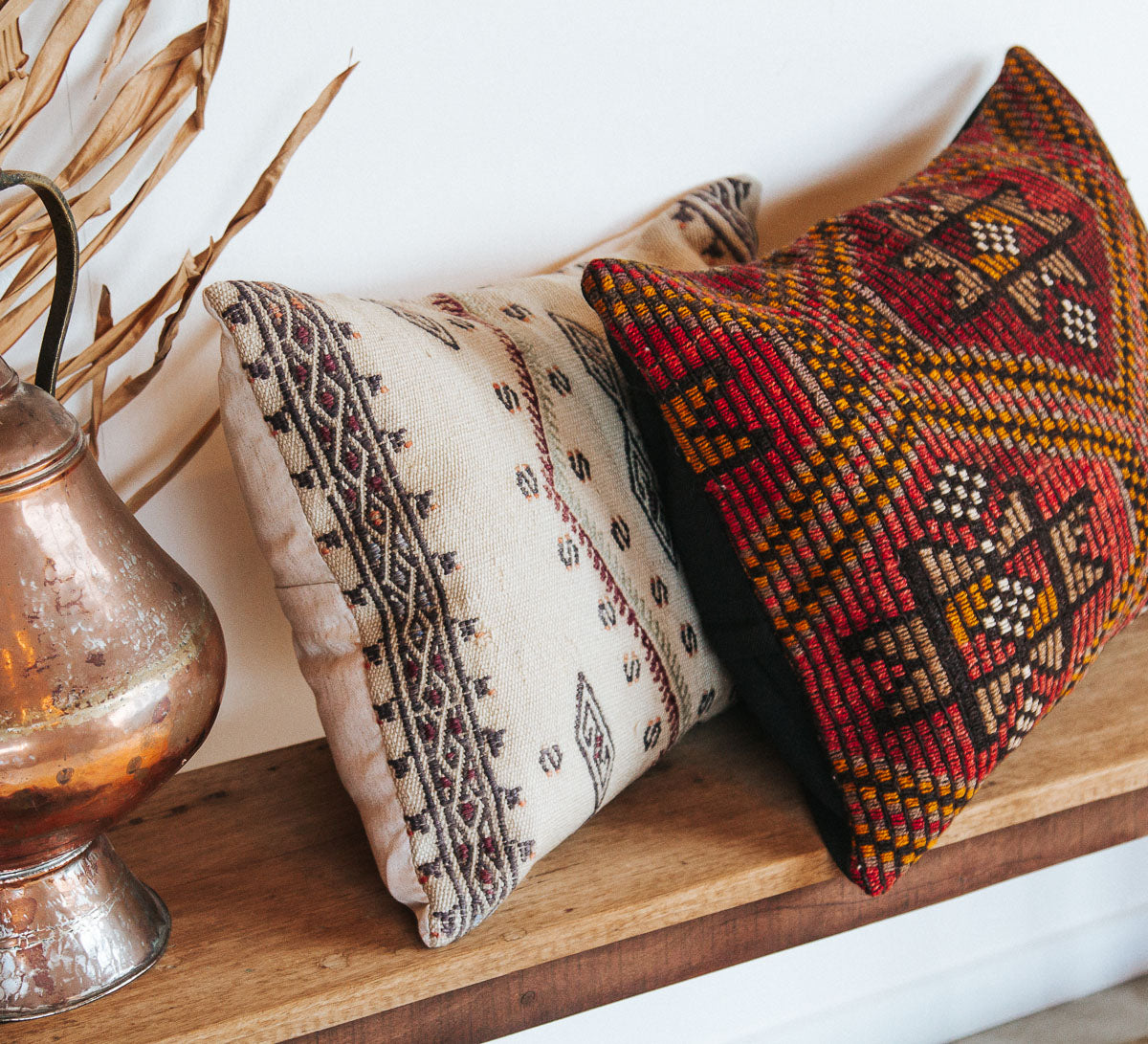 vintage boho turkish kilim couch bed cushion pillow