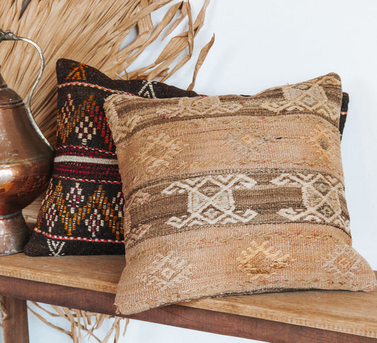 vintage boho turkish kilim couch bed cushion pillow