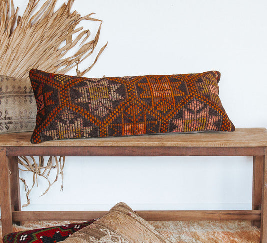 vintage boho turkish kilim throw pillow cushion