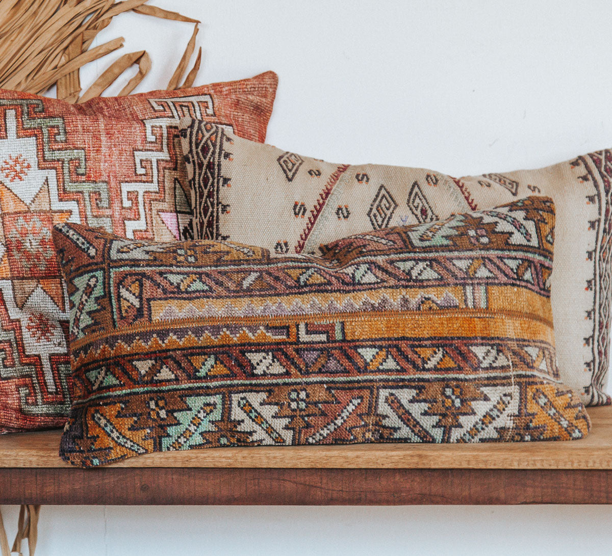 vintage boho turkish kilim carpet cushion bed throw pillow