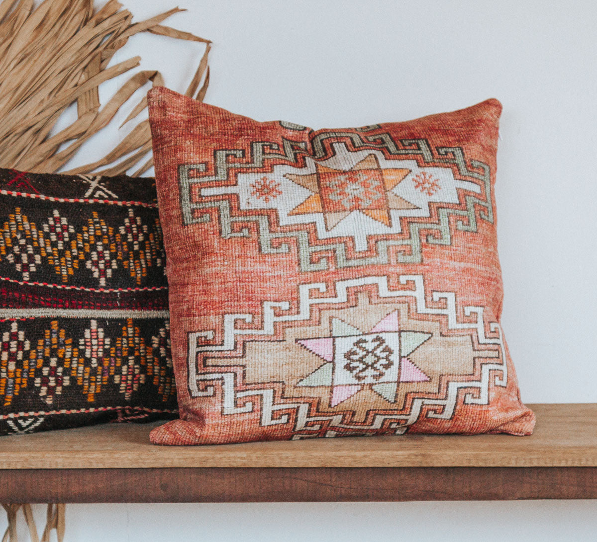 vintage boho turkish kilim carpet cushion bed throw pillow