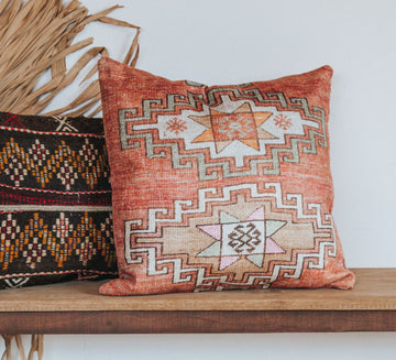 vintage boho turkish kilim carpet cushion bed throw pillow
