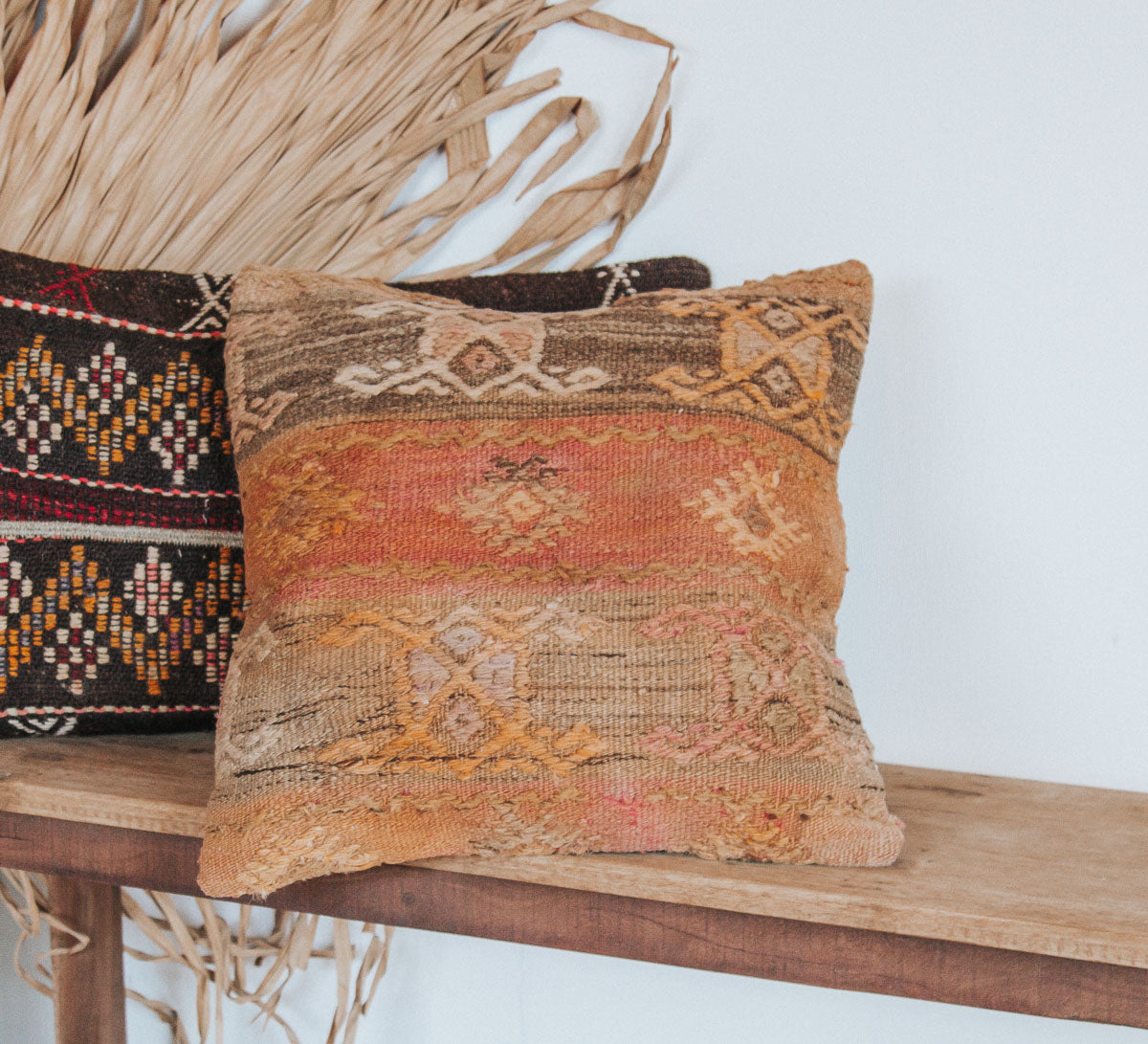 vintage boho turkish kilim carpet cushion bed throw pillow