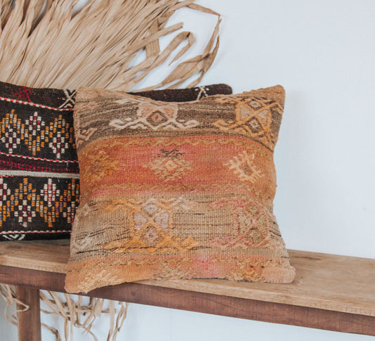 vintage boho turkish kilim carpet cushion bed throw pillow