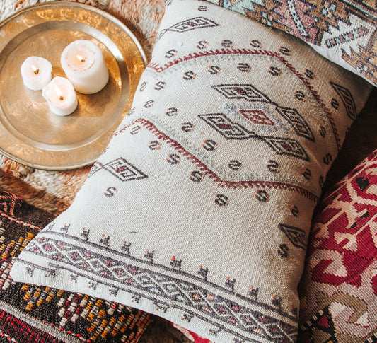 vintage boho turkish kilim couch bed cushion pillow