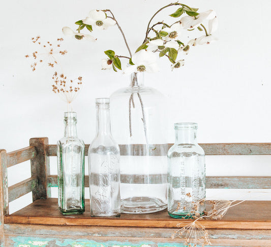 Large Vintage Glass Bottle