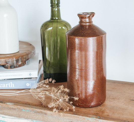 vintage boho stone crock
