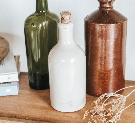 vintage boho stone crock