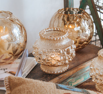 Vintage Glass Candle Holder