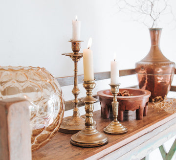vintage boho brass candlehohlder