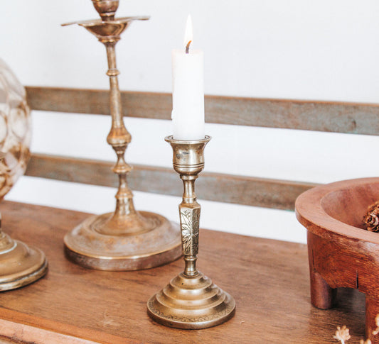 vintage boho brass candlehohlder