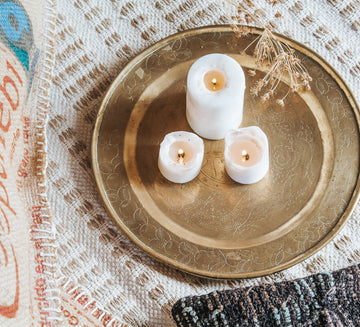 Vintage Ethnic Brass Tray
