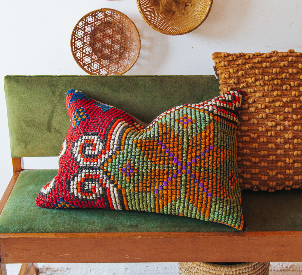 vintage boho turkish kilim cushion pillow