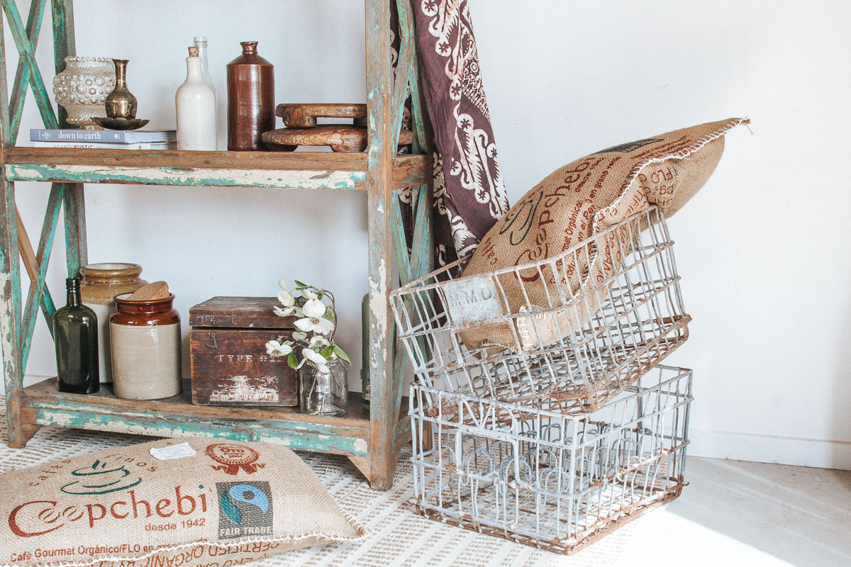 vintage metal industrial milk crate