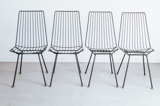 vintage retro Mid Century modern metal wire dining outdoor chair ico traders