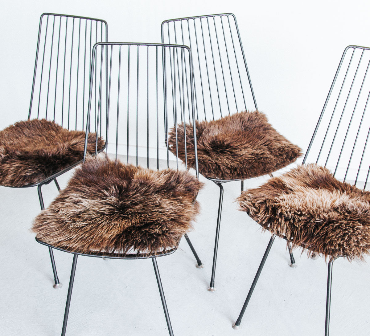 vintage retro Mid Century modern metal wire dining outdoor chair ico traders