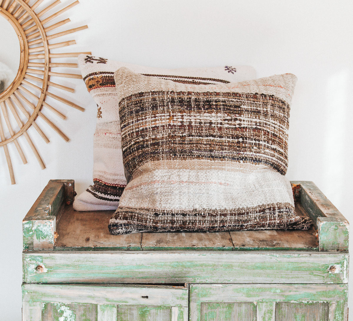 vintage boho turkish kilim cushion