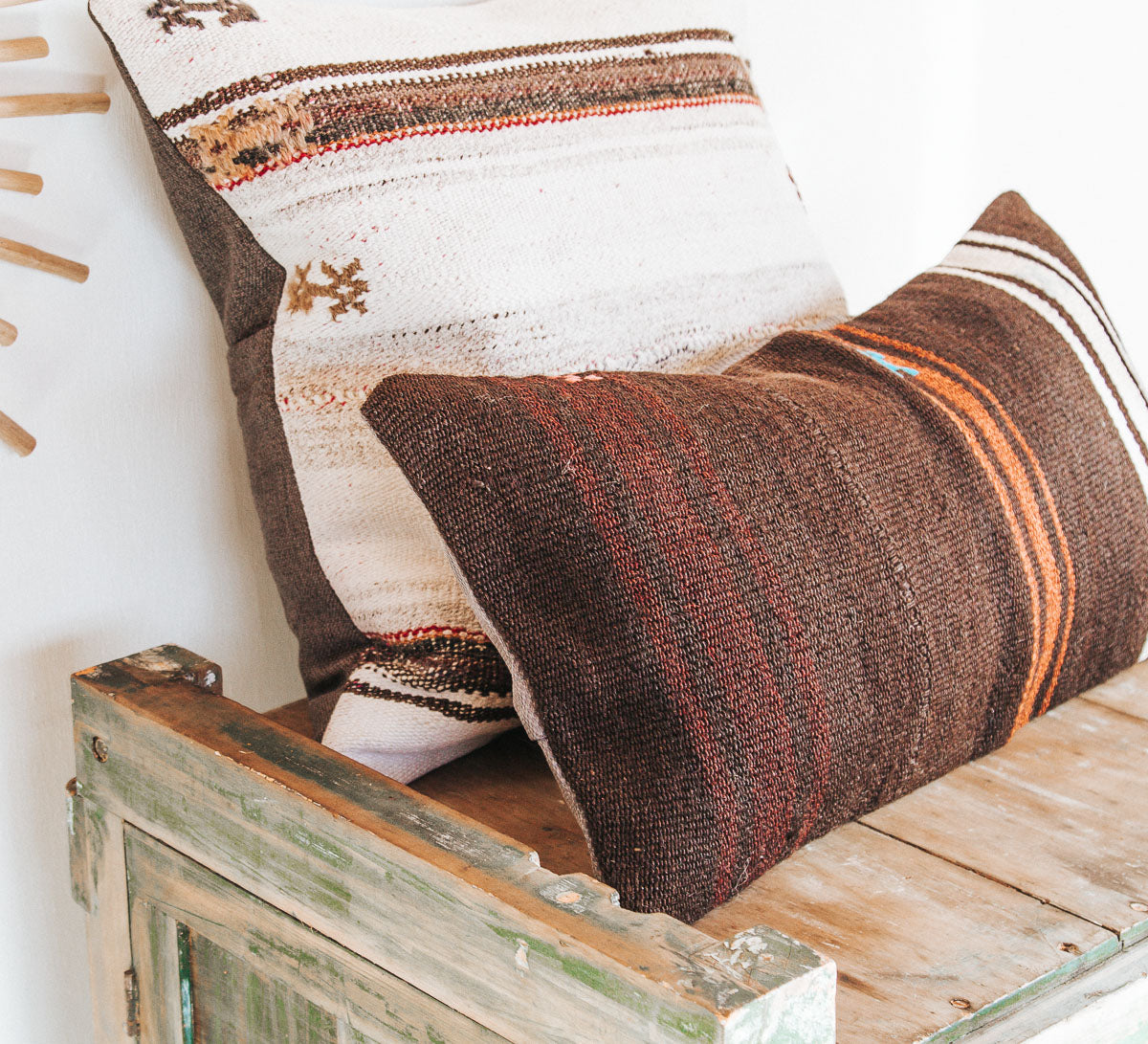 vintage turkish kilim boho throw cushion pillow