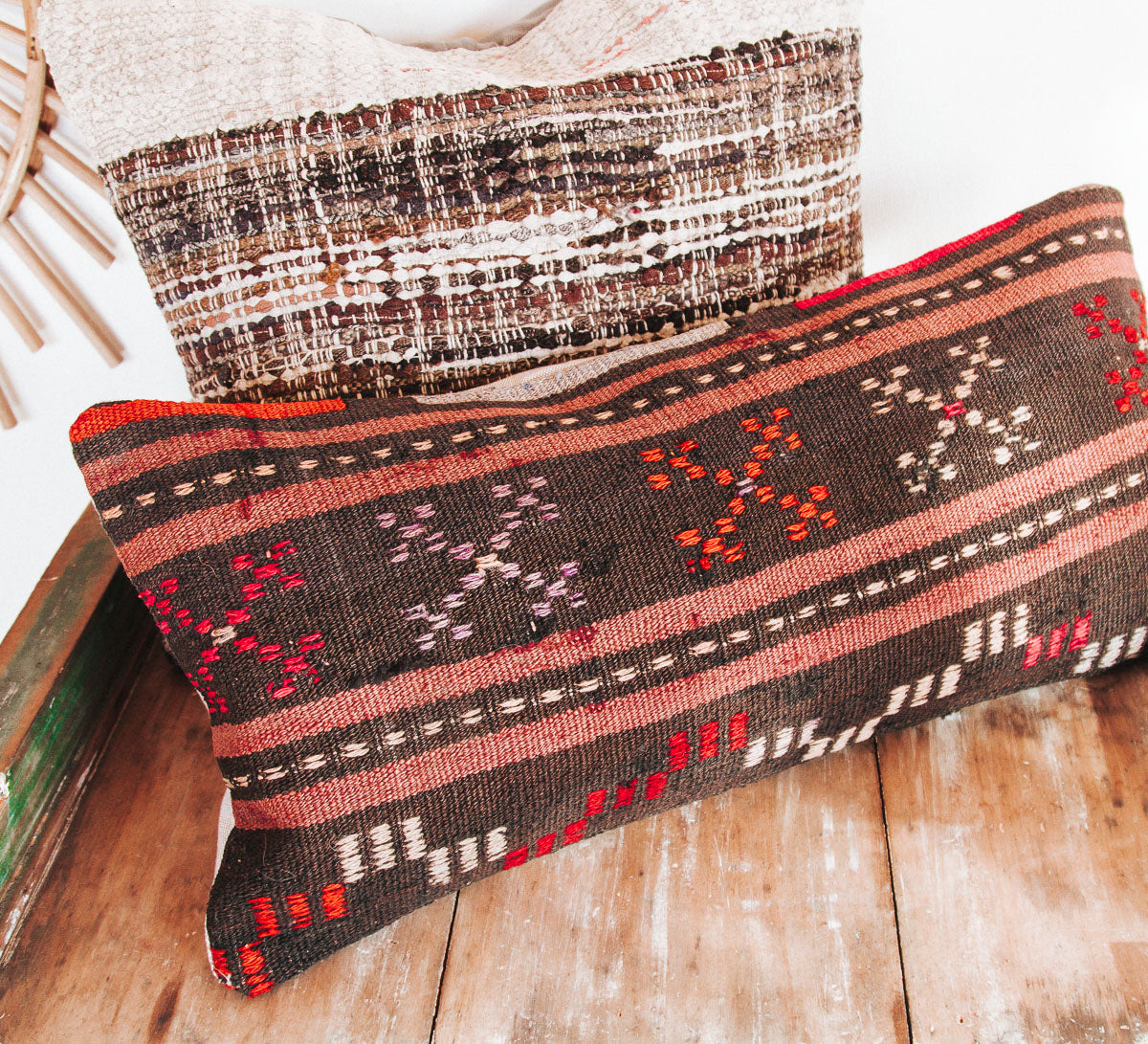 vintage turkish kilim boho throw cushion pillow