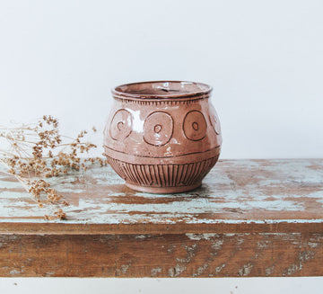 Stoneware Flower Pot (med) - NEW