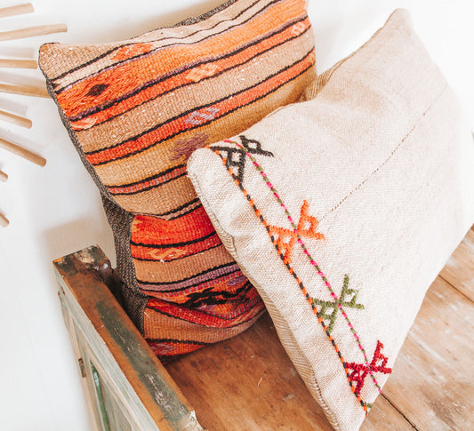 vintage turkish kilim boho throw cushion pillow