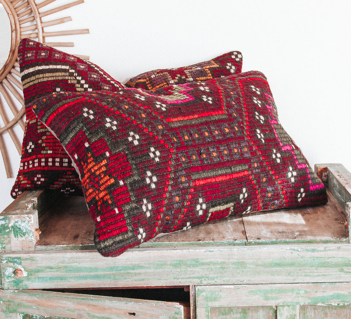 vintage turkish kilim couch throw cushion pillow