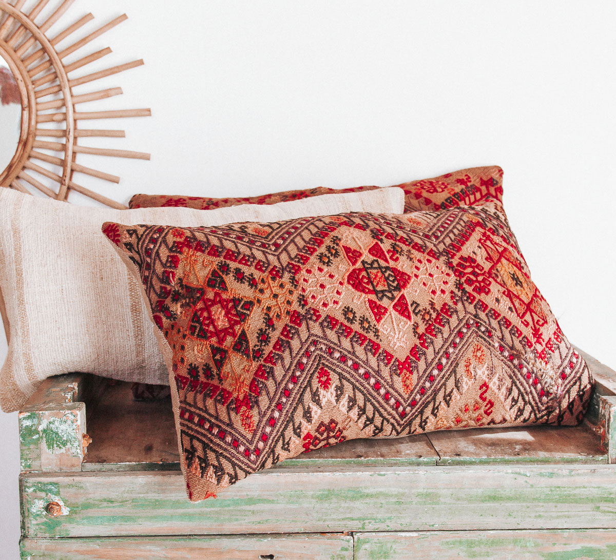 Kilim boho turkish cushion pillow