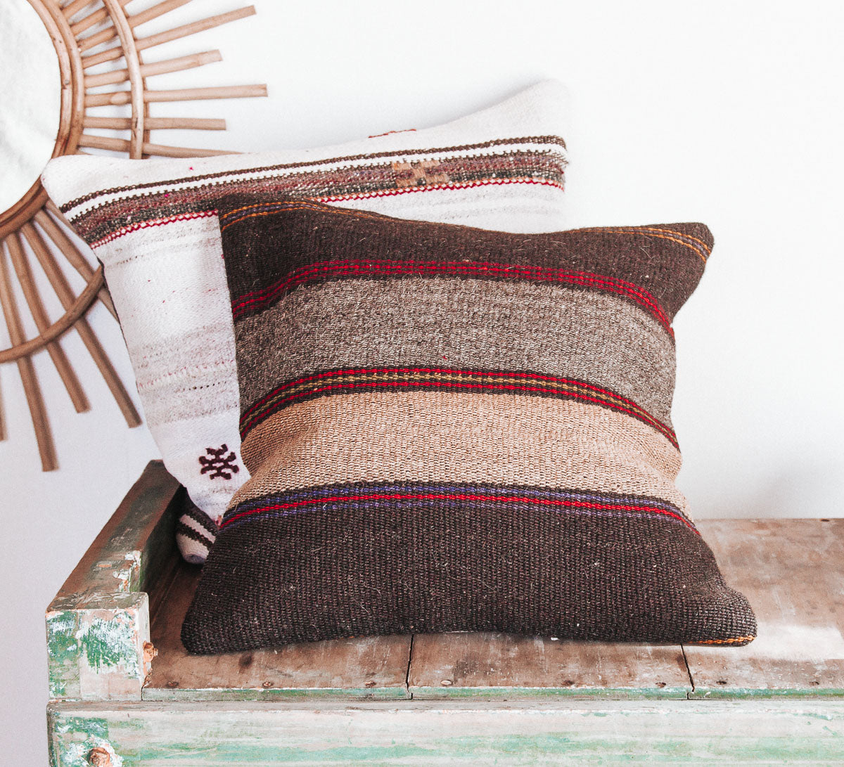 vintage boho turkish kilim cushion pillow