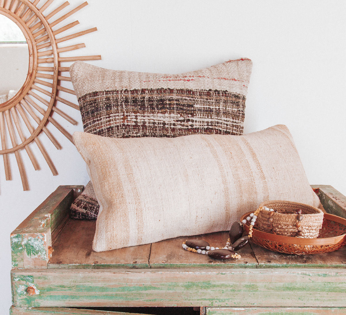 Kilim boho turkish cushion pillow